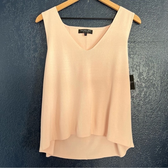 Rachel Roy Collection Blush Pink Sleeveless Knit Blouse - Picture 1 of 3